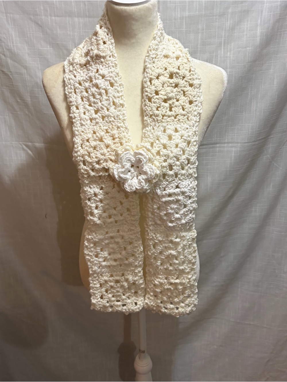 Crochet Granny Square Scarf - Picture 2 of 2